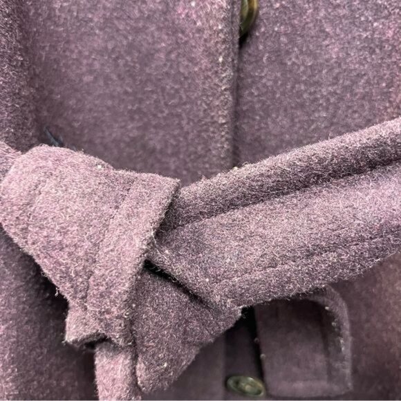 Gap Petites Y2K Purple Wool Winter Overcoat - Picture 8 of 10